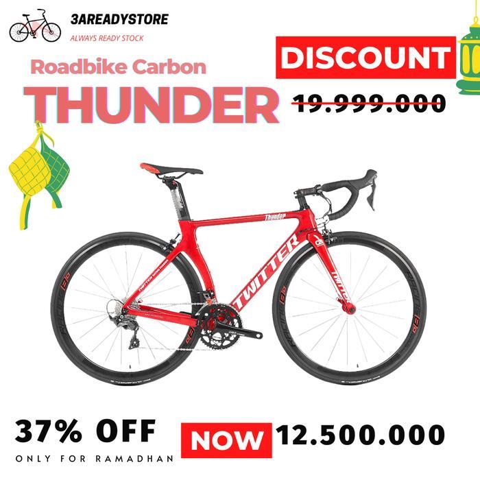 PROMO Sepeda Roadbike Full Carbon TWITTER Thunder RETROSPEC 22 Speed