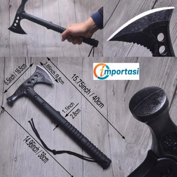 Khusus Grab Tomahawk Axe Hammer Kapak & Palu Tactical Camping Outdoor Tools 2 In 1