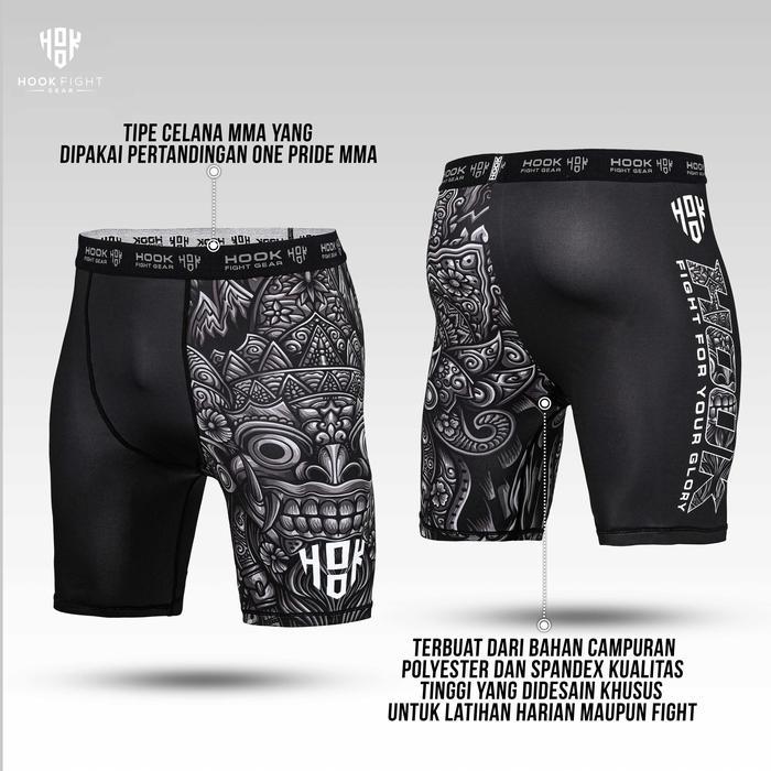 Khusus Grab Legging Mma Bjj Compression Pants Fight Spats Hook Rock