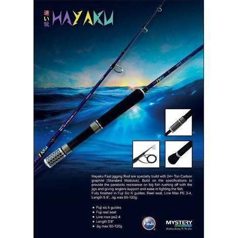 Mystery Fresh Ocean Hayaku Jigging Rod Joran Jig Pancing - HAYAKU PE0.8-1.5