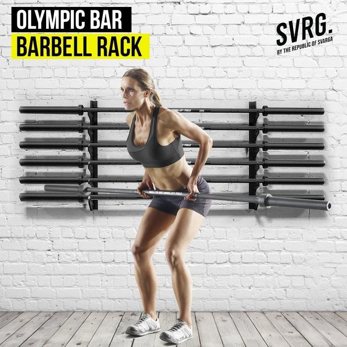 SVRG Olympic Bar Barbell Rack - Rak Barbel Bar - Dumbbell Dumbel