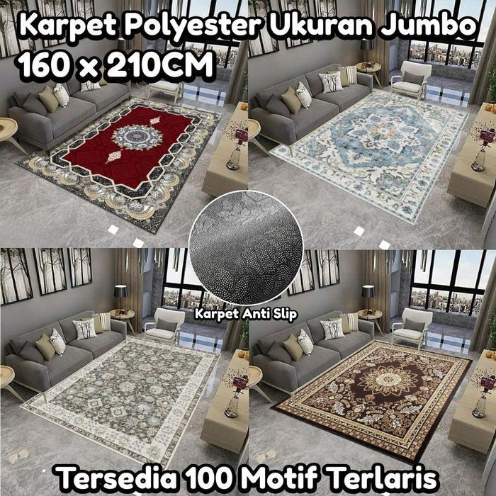 Racuntiktok X - Karpet Lantai Turki Uk 160*210 Karpet Polyester Permadani Karpet Lantai Eropa Karpet