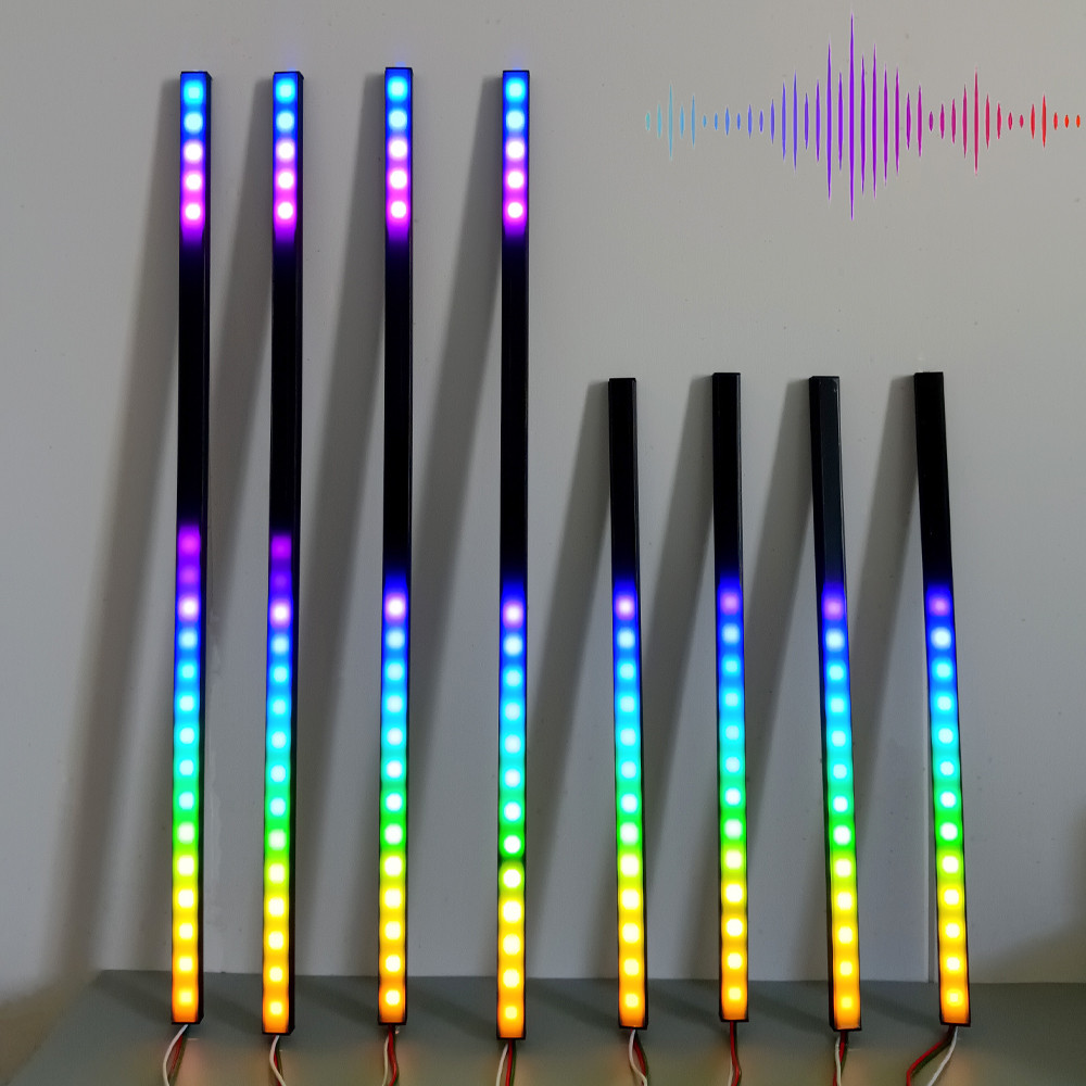 33cm/50cm Music Rhythm Sync LED Light Bar Kit WS2812 RGB Addressable SP107E Bluetooth Controller