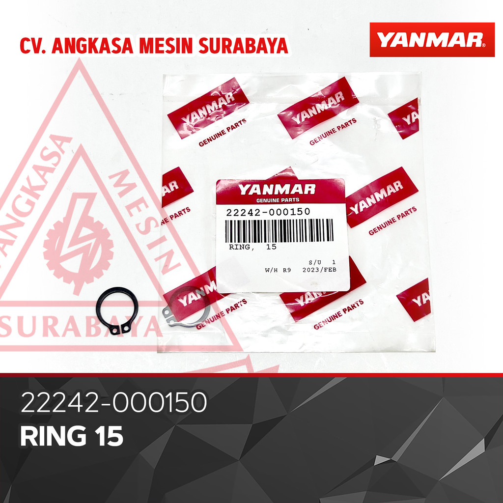 Spare Part Yanmar Agri HW 100% Original Yanmar| 22242-000150 |RING, 15