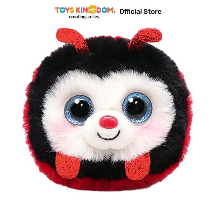 DISKON Toys Kingdom Ty Puffies Ball Boneka Hewan Izzy Ladybug TY95341 - Merah Boneka Hewan Plush
