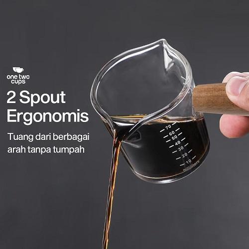 FH206 Gelas Milk Jug Pitcher Espresso Double Mouth TERMURAH