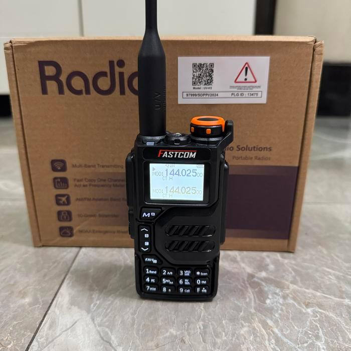 Fastcom HT Fastcom UV-K5 Antena Walkie Talkie dengan Baterai Lithium & Charger Desktop Frekuensi 136