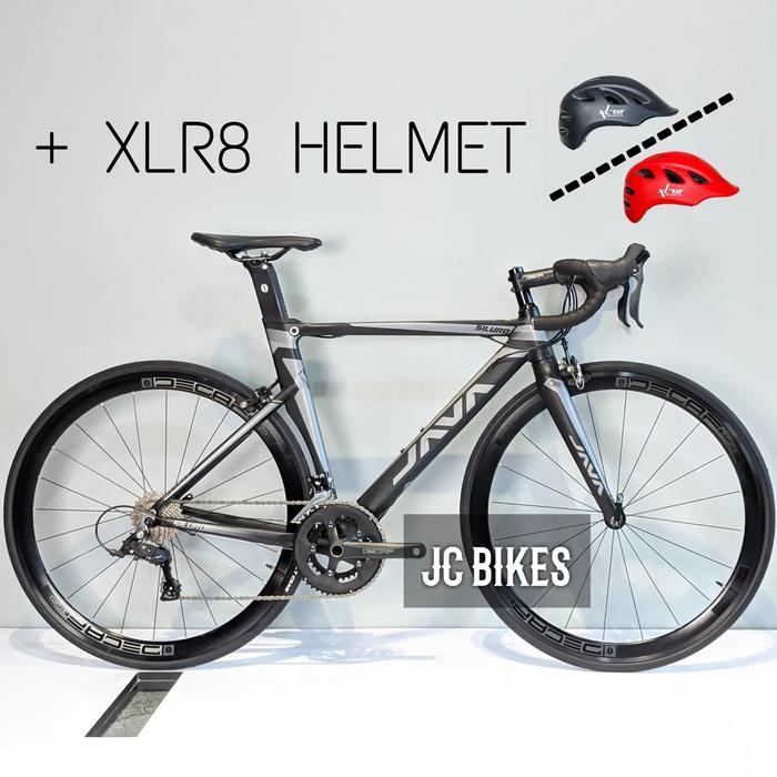 Sepeda Balap / Roadbike JAVA Siluro 2 Aero 700C - Black Grey, M - 50
