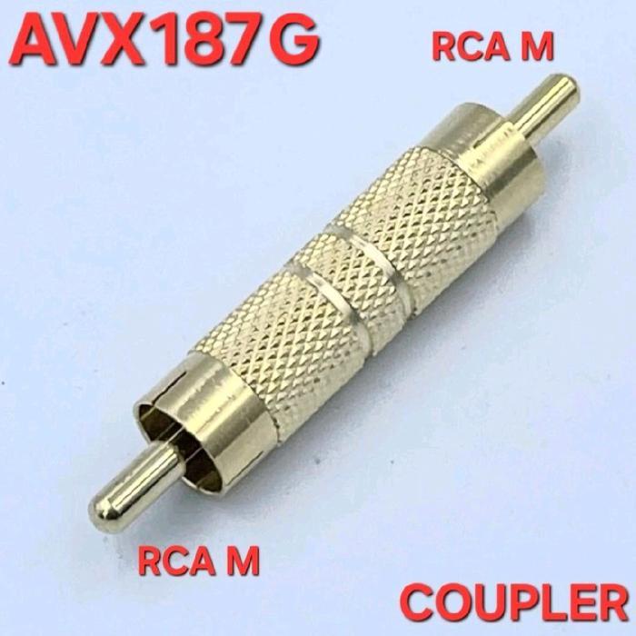 Terlaris AVPRO AVX187G RCA Male To RCA Male Audio Coupler GOLD SALE