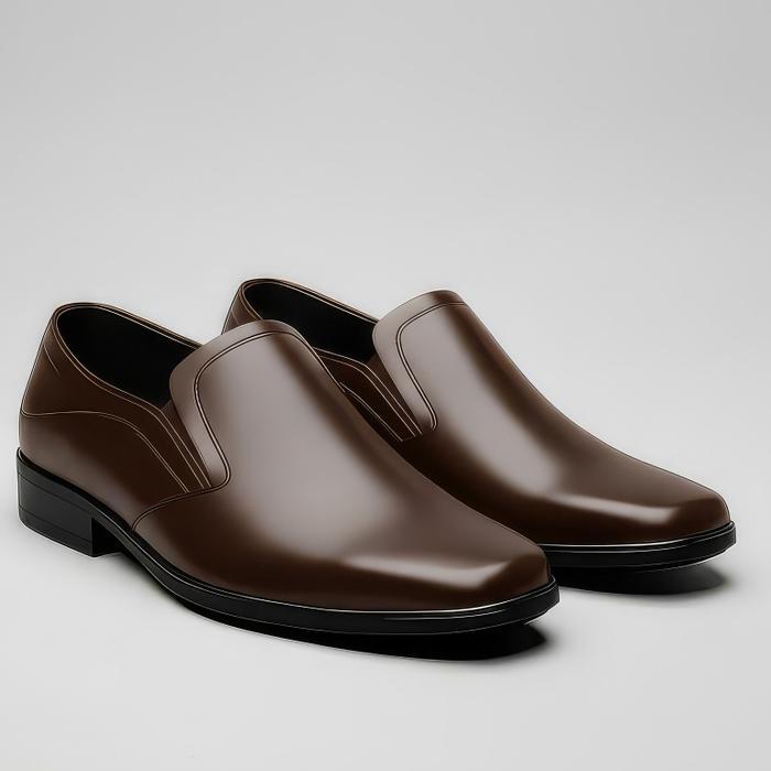 PAULMAY - Sepatu Formal Pria Milan 78 Shoes Pantofel Hitam Kerja Karet