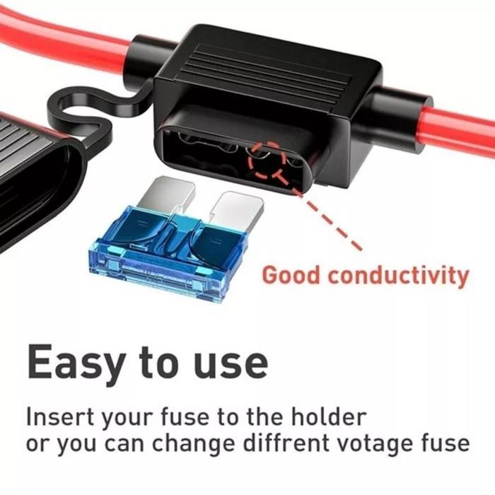 Fuse Holder / Rumah Sekering Waterproof 18 Awg Standard , Mini , Micro