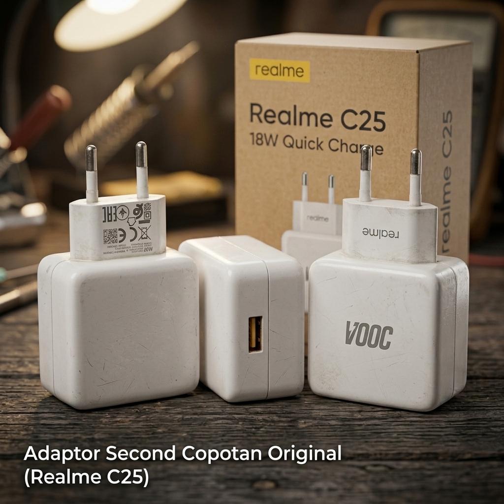 Cas HP Realme VC54JAEH Bekas Copotan Dart Charge Charger Cepat 20W 5V 4A Realme C25