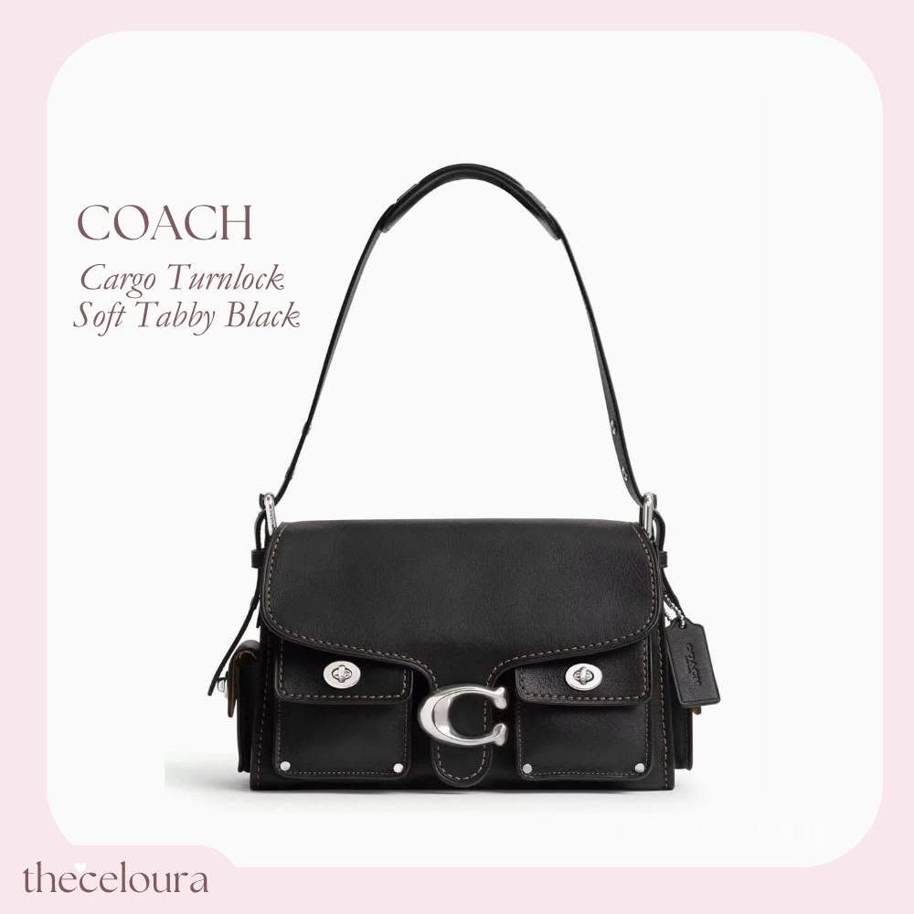 Coach Cargo Turnlock Soft Tabby Multi Crossbody Black