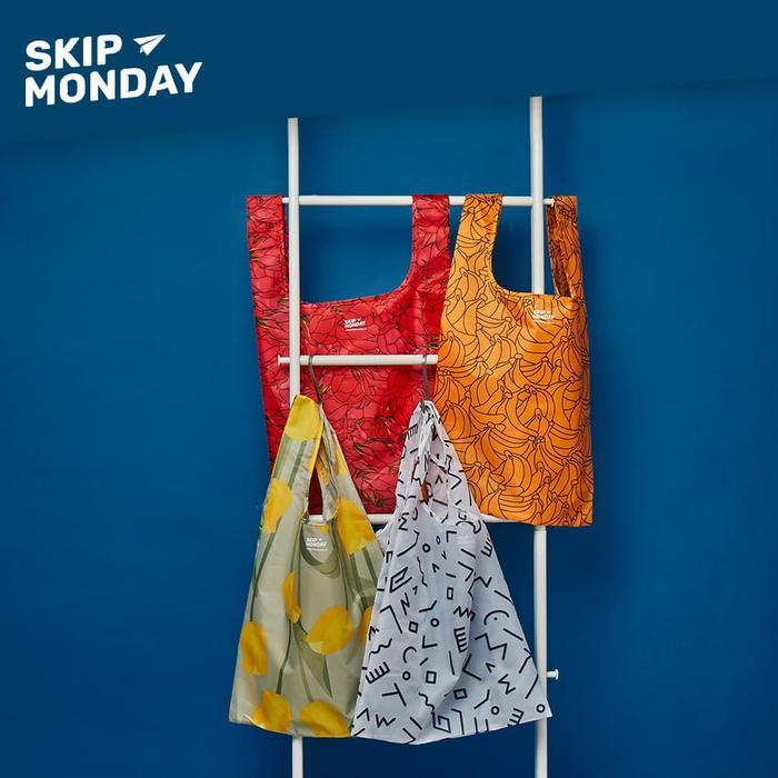 Skip Monday Forever Ever Shopping Bag Tas Belanja Lipat Folding Bag
