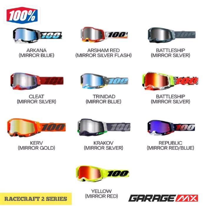 GOGGLE 100 PERCENT RACECRAFT 2 NEW.GOGGLE 100 PERSENT RACECRAFT.GOGGLE