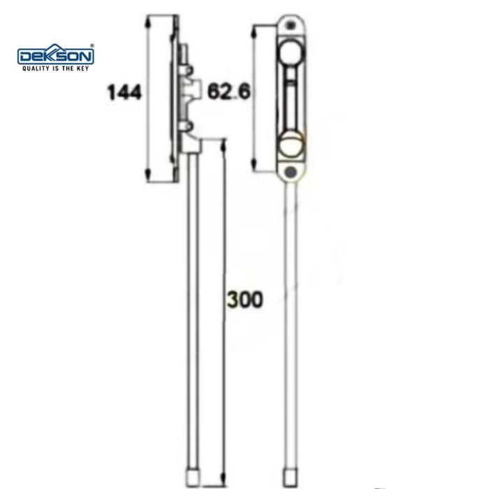 SALE Plast/Flush Bolt Tanam Pintu Dekkson DKS FB 508 Warna NA/BL/YBC/WH (Harga 1 Pasang)