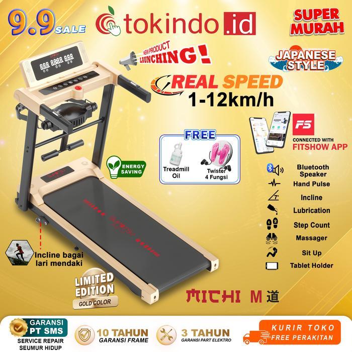 SUPOTSU Michi Treadmill Listrik Treadmill Portable Treadmill Multifungsi Treadmil Lipat Treadmill