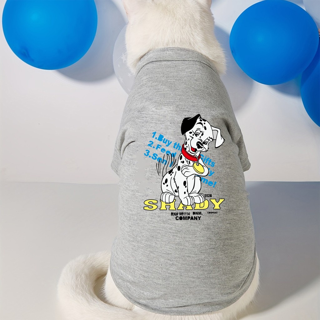 1PC Cute spotted dog printed pet Tshirt, soft and comfortable cat and dog sleeved Tshirt