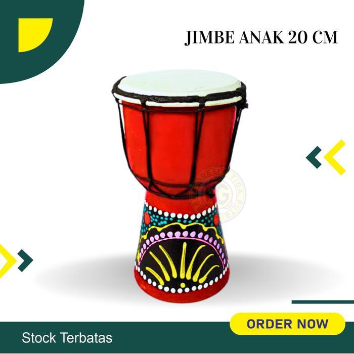 Djembe- Jimbe Ukuran 20 Cm - Kendang Reagge - Drum Jimbe Besar Musik