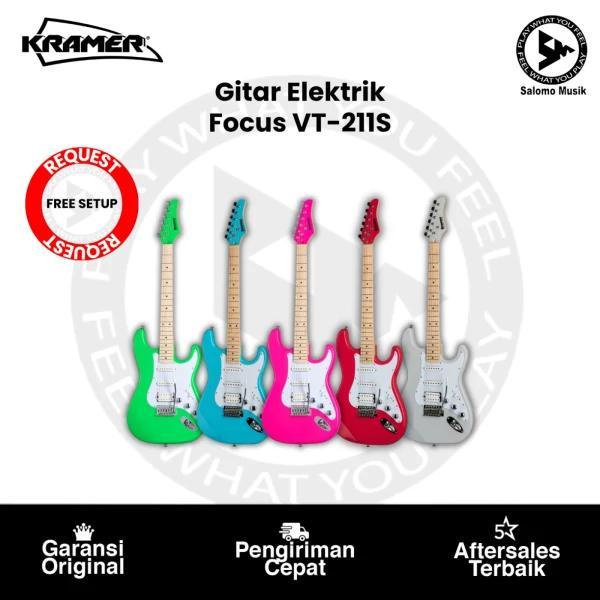 Gitar Elektrik Strat Style Kramer Focus VT211S HSS Pickup Original Varian Warna - Teal
