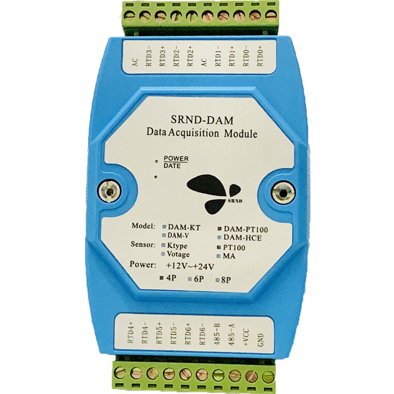 6-CHANNEL PT100 TEMPERATURE ACQUISITION MODULE THERMAL RESISTANCE TEMPERATURE TRANSMITTER PT100
