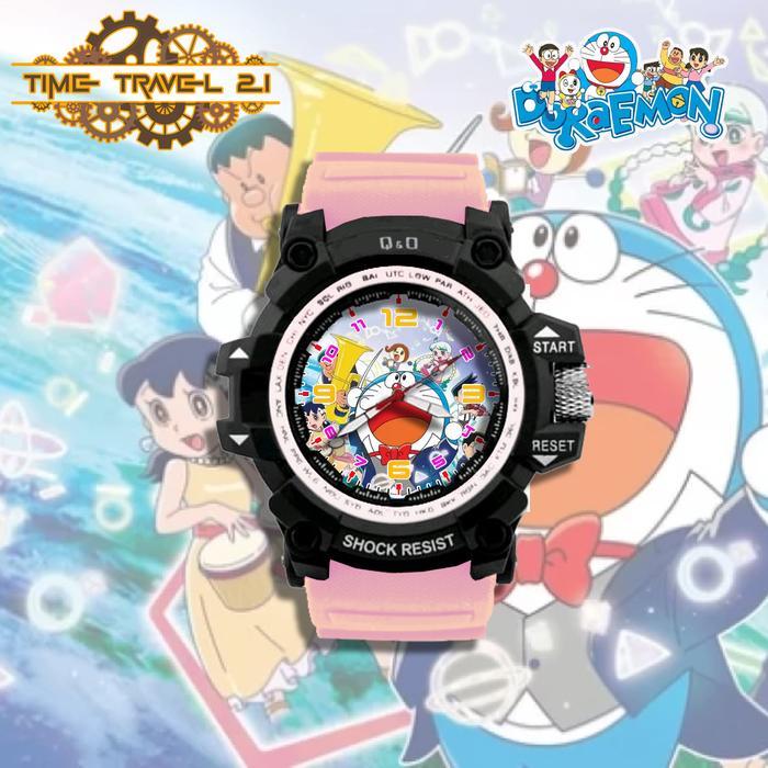 ORIGINAL Jam Tangan Anak Sport Doraemon Strap Ruber Sporty Anti Air /Jam Tangan Sport DRM00A1 READY