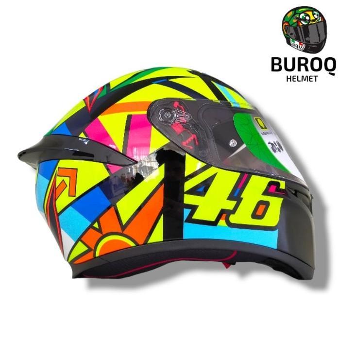 Helm Fullface Agv K1 Rossi Soleluna 2017 Baru