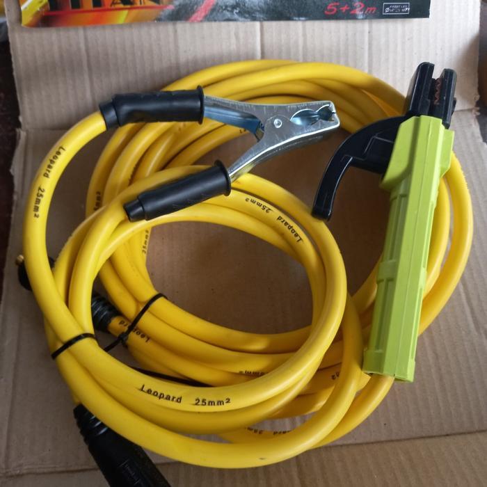 READY PAKET SET tang las &tang masa & kabel 7 meter stang las listrik kuning