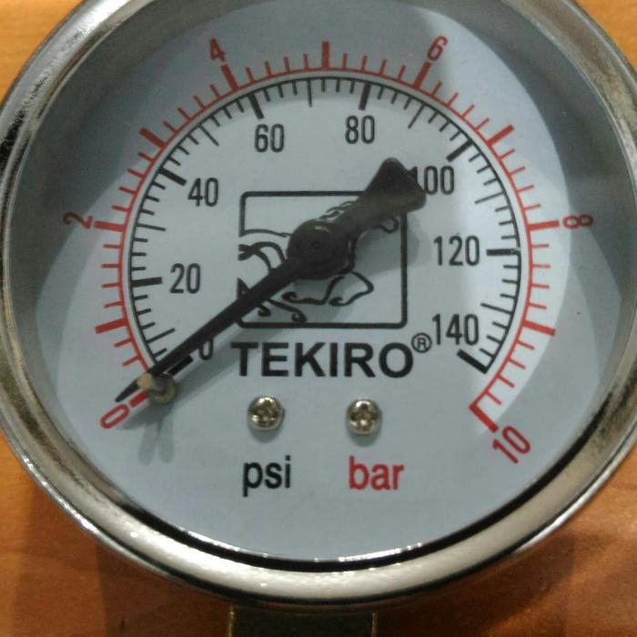 READY pressure gauge /manometer tekiro 10 bar Keluaran model pressure gauge Tekiro . Tulisan Tekiro
