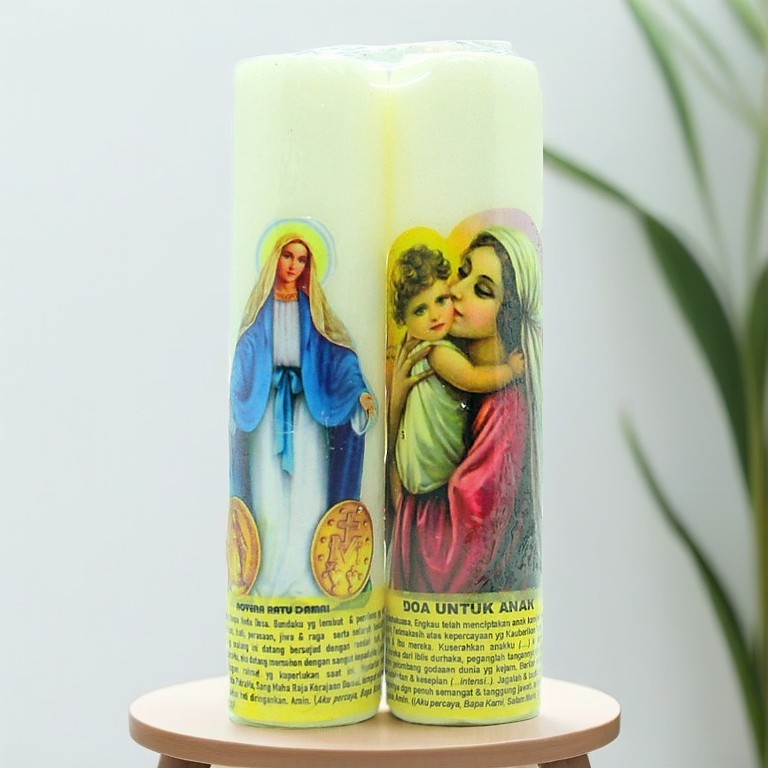 SET Doa Katolik Lengkap / Salib Duduk Katolik / Patung Bunda Maria Yesus / Rosario / Salib Meja