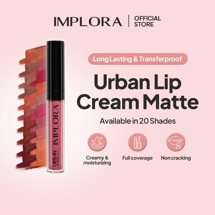 New Implora Urban Lip Cream Matte Bibir Lipstick Gloss Lipstik implora lip