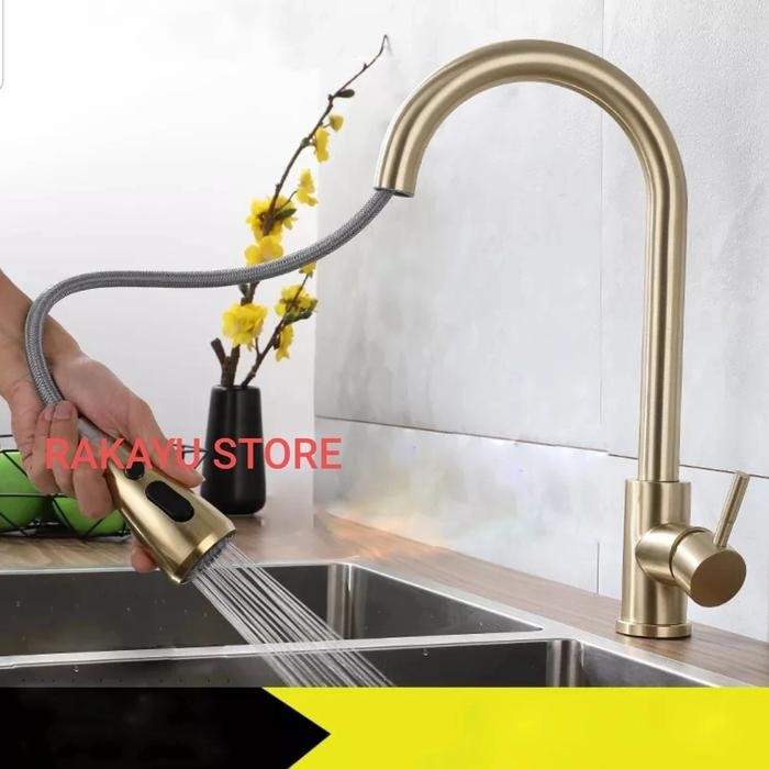 Unik Kran Tarik Gold Panas Dingin/Kran Sink Mixer Panas Dingin Gold Terlariss !!