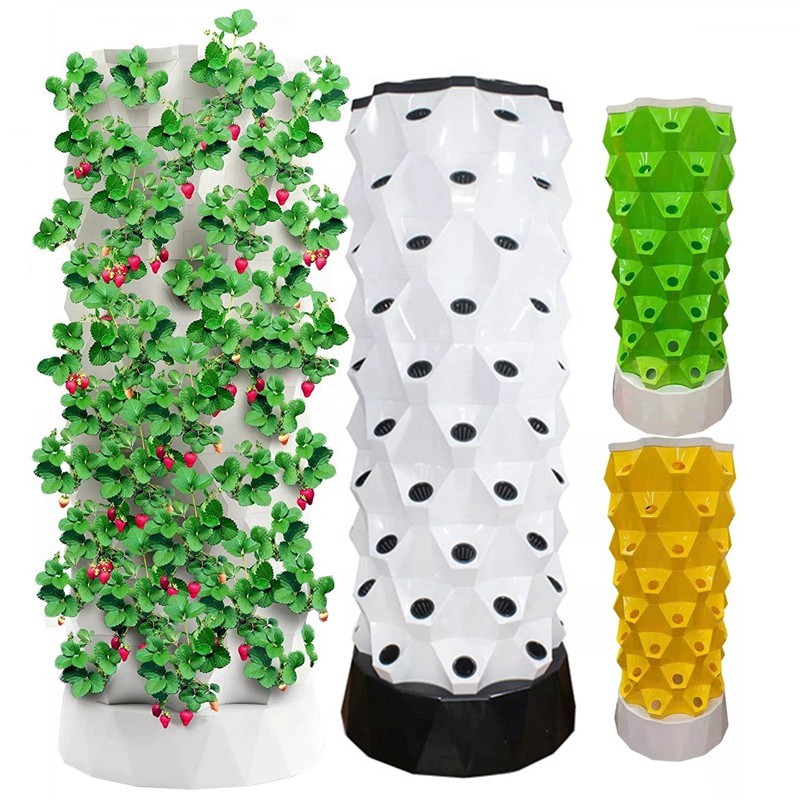 New Home Balcony Flower Vegetable Planters Pot Agricultural Indoor PineHydroponic Tower Garden Verti
