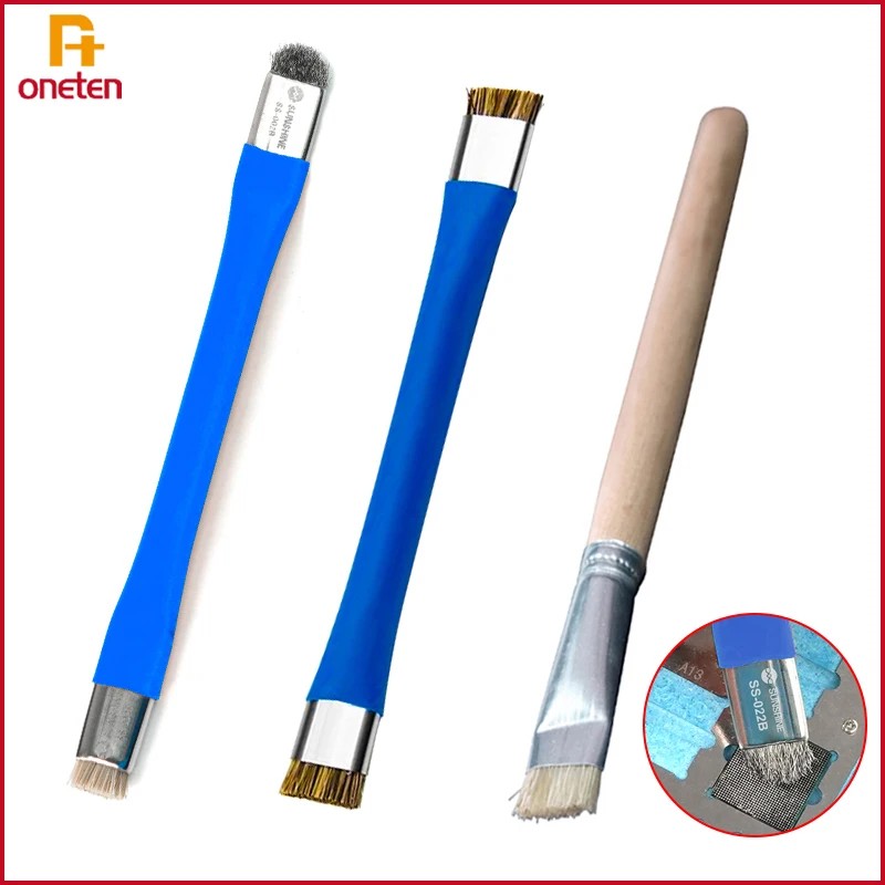 TERBARU Sunshine Cleaning Brush SS-022 SS-022B SS-022D Metal Handle Mobile Phone Motherboard Repair 