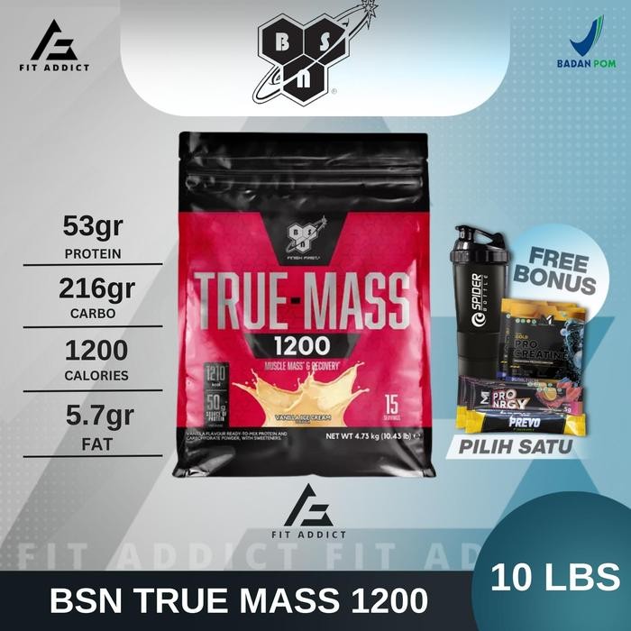 BSN Truemass True Mass 1200 10 Lbs 10Lbs 10 Lb 10Lb Gainer Protein
