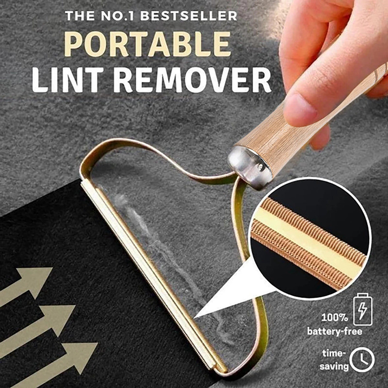 Portable Lint Remover Pet Hair Remover Brush Manual Lint Roller Sofa Clothes Cleaning Lint Brush
