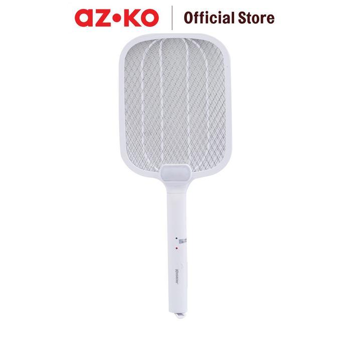 AZKO Krisbow Raket Nyamuk Rechargeable - Putih Pengusir Serangga Raket Pembasmi Nyamuk Elektrik