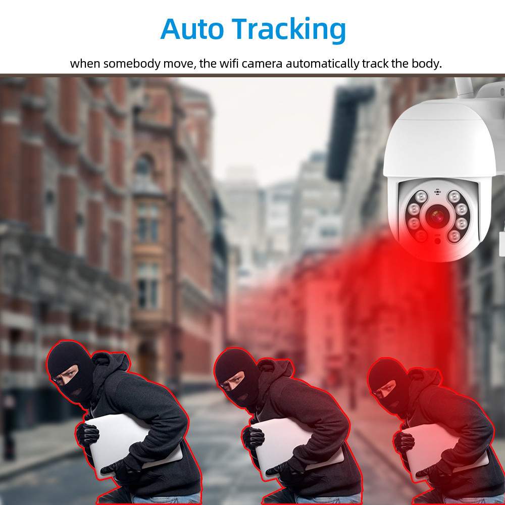 Tuya Smart Life 5MP Wifi CCTV Surveillance Camera System Color Night Vision Wireless PTZ IP  Securit