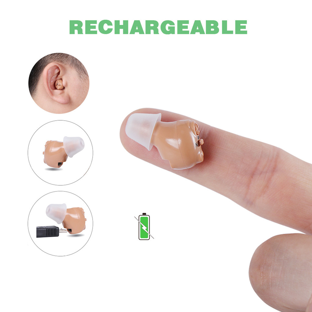 Mini Invisible Hearing Aid Rechargeable Hearing Aids USB Ear Aid