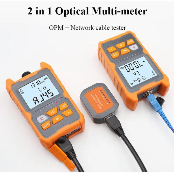 BARU OPM Power Meter 6dBm Alat Tester Kabel Fiber Optik 2in1