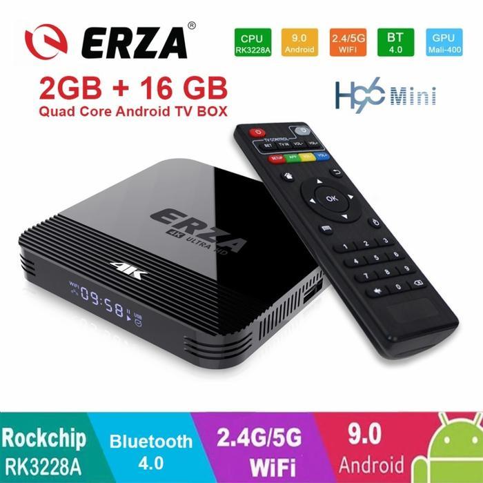 PROMO Erza H96 Mini TV Box Android 2GB 16GB Quad Core 4K 2.4G Wifi TERBARU