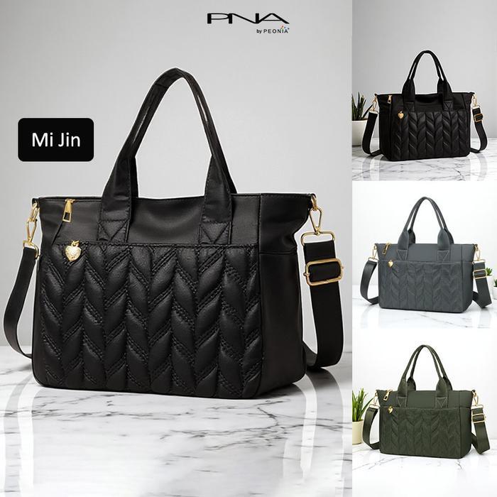 Palomino Bags - Mijin Water Resistant Tas Tote Bag Kecil Wanita Resleting Selempang Bahu Kantor