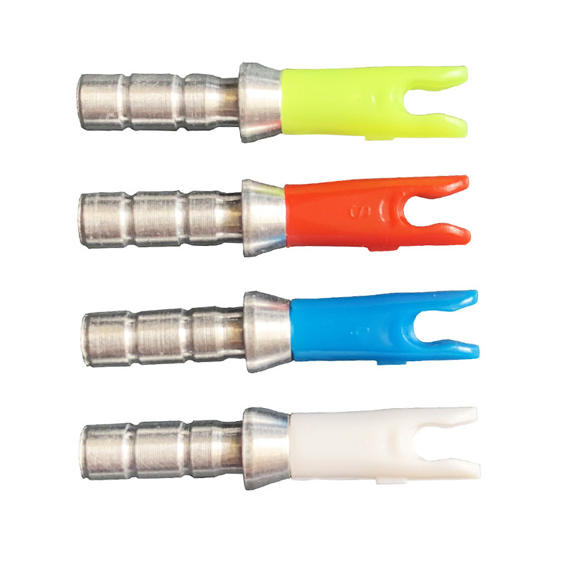 24pcs Arrow Pin Nocks Size S Arrow Nock +Aluminum Pin For ID 3.2 mm 4.2 mm 6.2 mm Carbon Arrow Shaft