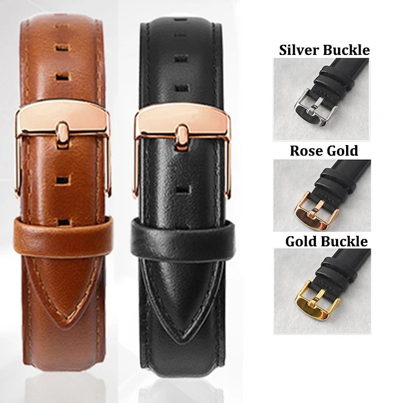 Unrsal Leather Strap For Dw Watch Band 12/13/14/17/18/19/20/22Mm Meninos Assistem Genuine Leather