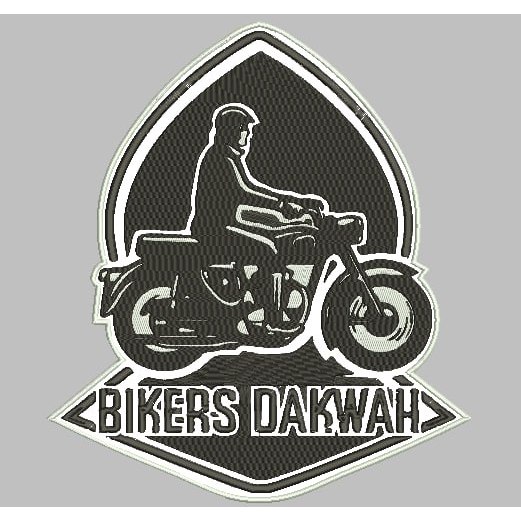 DD-153 PATCH BORDIR LOGO BIKERS DAKWAH MOTOR CLUB EMBROIDERY