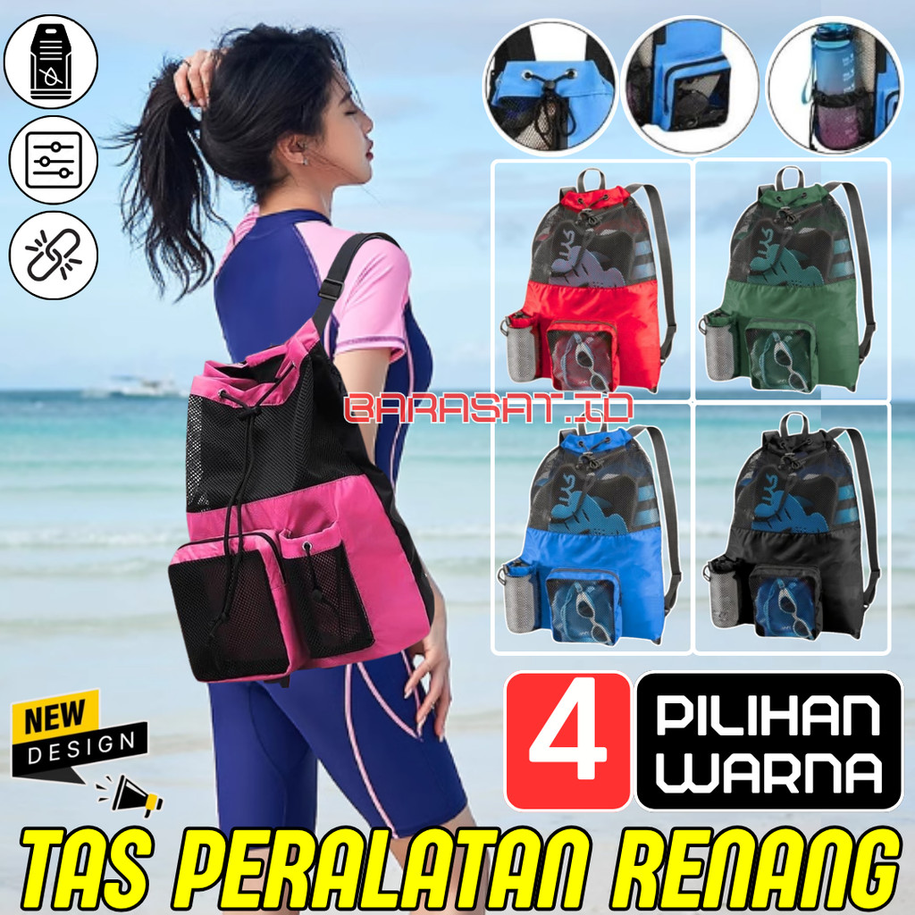 Tas Pantai Kantong Peralatan Renang Untuk bawa Alat Lengkap Olahraga AirPria wanita Anak dan Dewasa