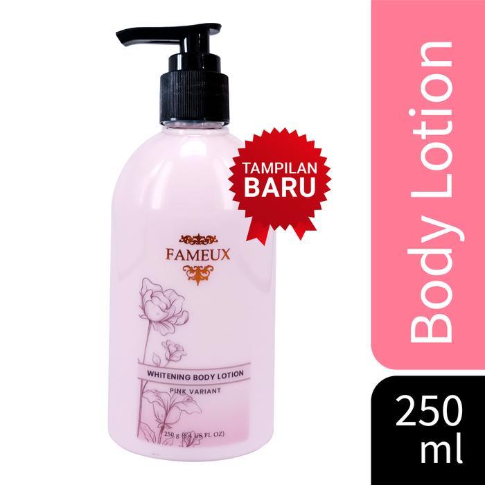 i0cc- [Mid Deals] Fameux Whitening Body Lotion Pink 250 Ml Mencerahkan Memutihkan