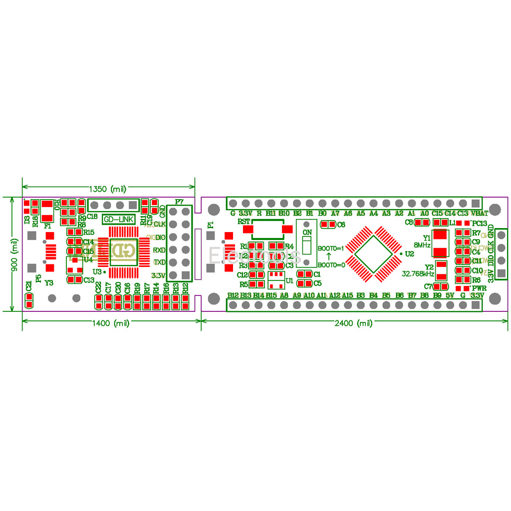 Gdlink-Gd32F103Cbt6 Core-Board C8T6 Stm32 Gd-Link Routine Procedure