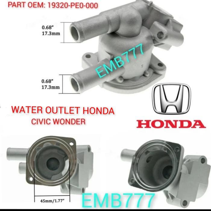Baru Water Outlet Honda Civic Wonder 1984-1987 Ori Berquality