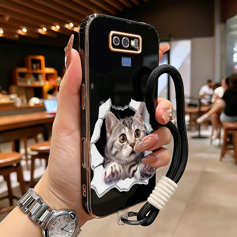 Casing HP Untuk Samsung Galaxy Note 9 Note 8 Case Foto kucing Kasing gaya Limited Cesing Cerah dan h